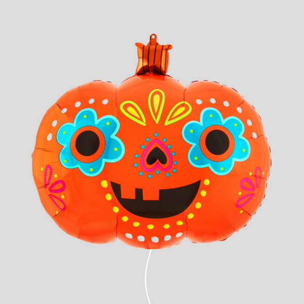 24" 'Day Of The Dead Pumpkin' Medium Foil Balloon