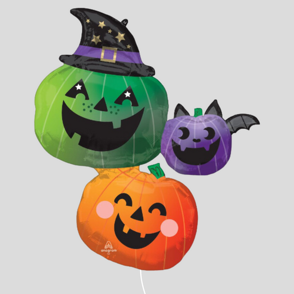 33" 'Fun and Spooky Pumpkin Stacker' Medium Foil Balloon