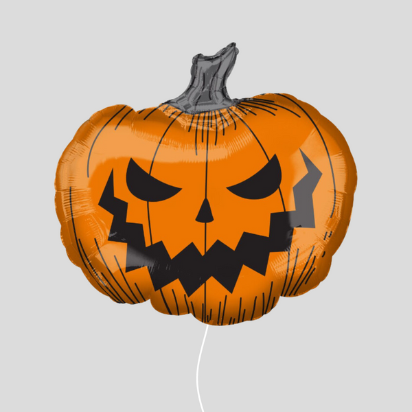 29" 'Hallows' Eve Pumpkin' Medium Foil Balloon