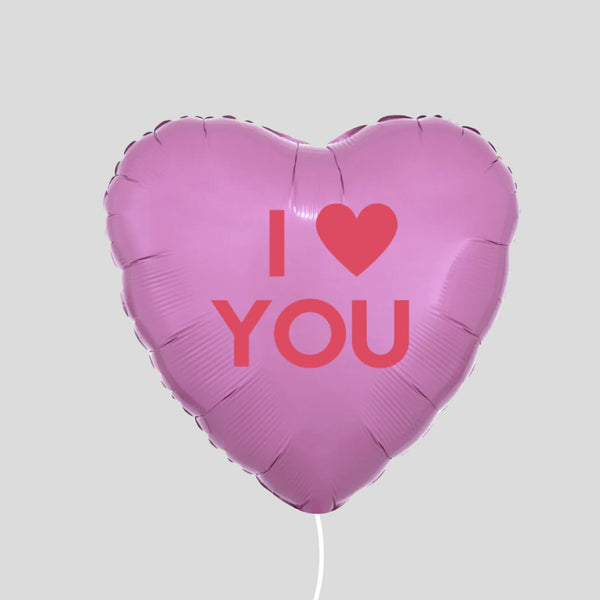 17" I Love You Candy Heart Standard Heart Foil Balloons