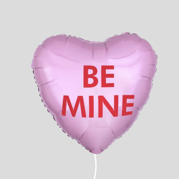 17" "Be Mine" Candy Heart Standard Heart Foil Balloon