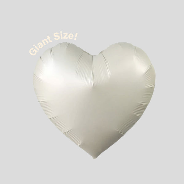 68" Cream Giant Size Heart Foil