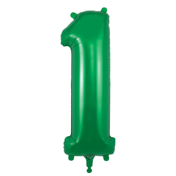 34" Number 1 Green Oaktree Foil Balloon