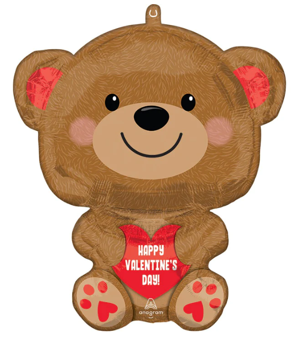 Happy Valentine's Cuddle Bear Foil Balloon