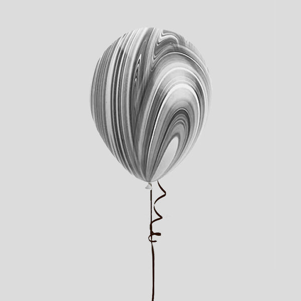 'Black And White Superagate' Standard Latex Balloon