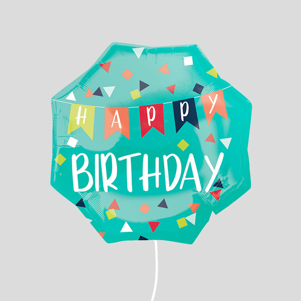 'Happy Birthday Pattern' Standard Foil Balloon