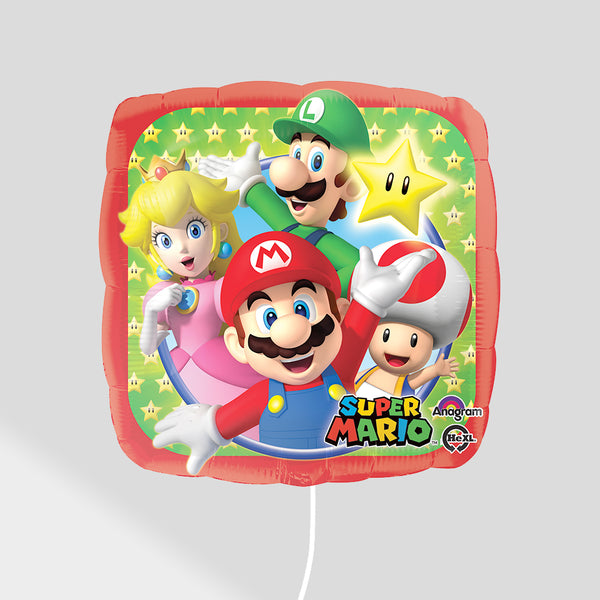 18" Super Mario - Square - Foil Balloon