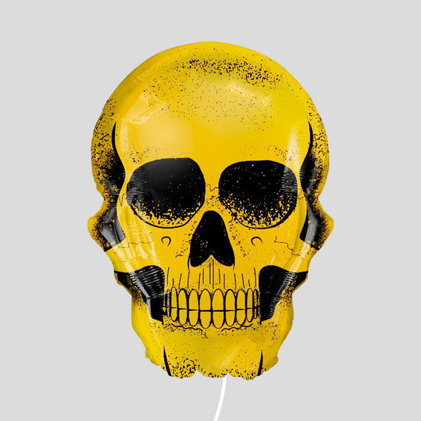 36" 'Gold Skull' Medium Foil Balloon