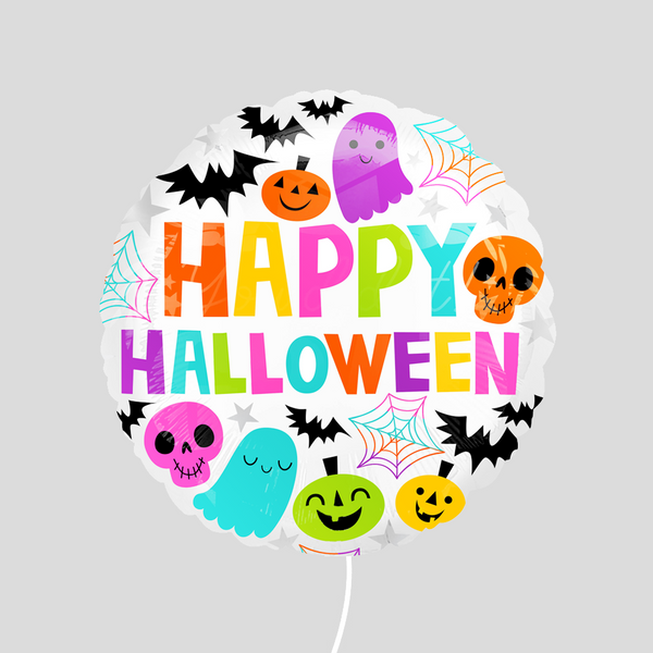 'Colourful And Creepy Halloween' Standard Foil Balloon