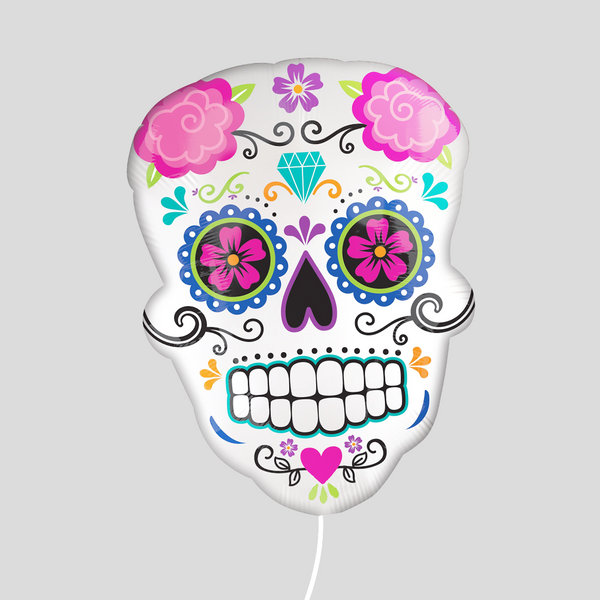 24" 'Sugar Skull' Medium Foil Balloon