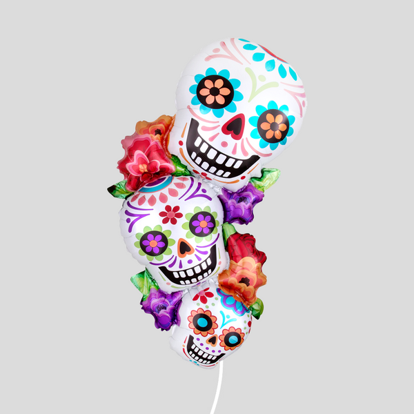 38" 'Stacking Sugar Skulls' Large Foil Balloon