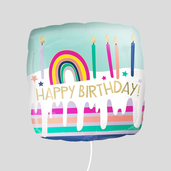 17" 'Happy Birthday Slice with Candles' Standard Foil Balloon